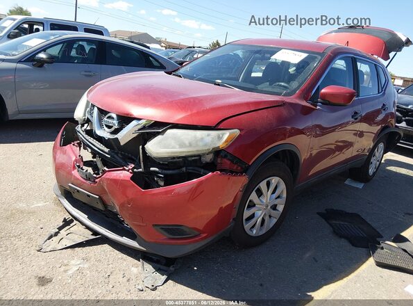 5N1AT2MVXGC737045 2016 NISSAN ROGUE Red Przód lewy