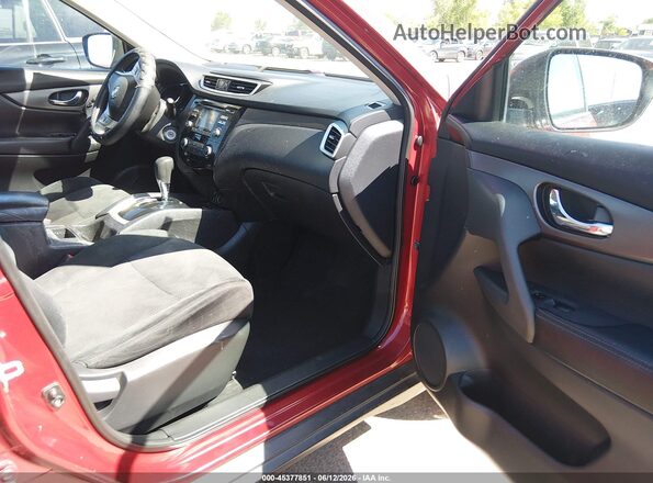 5N1AT2MVXGC737045 2016 NISSAN ROGUE Red Widok wnętrza z przodu