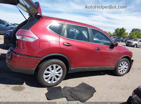5N1AT2MVXGC737045 2016 NISSAN ROGUE Red Widok wnętrza z tyłu