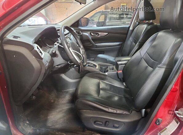 5N1AT2MVXGC833659 2016 NISSAN ROGUE Red Widok wnętrza z przodu