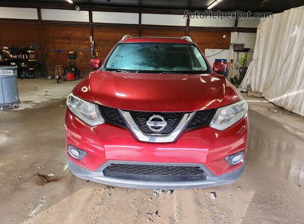 5N1AT2MVXGC833659 2016 NISSAN ROGUE Red Widok z przodu