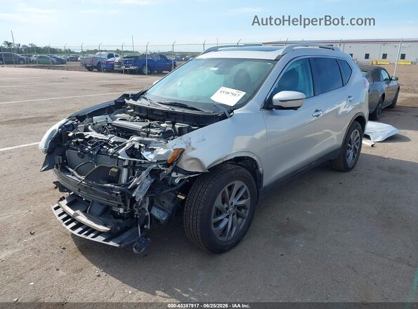 5N1AT2MVXGC870839 2016 NISSAN ROGUE Серебряный Передняя левая четверть