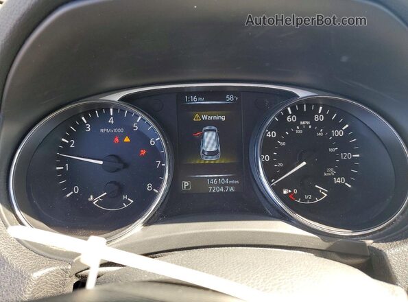 5N1AT2MVXGC889987 2016 NISSAN ROGUE Silver Instrument cluster view