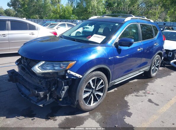5N1AT2MVXHC754428 2017 NISSAN ROGUE Blue Передня ліва чверть
