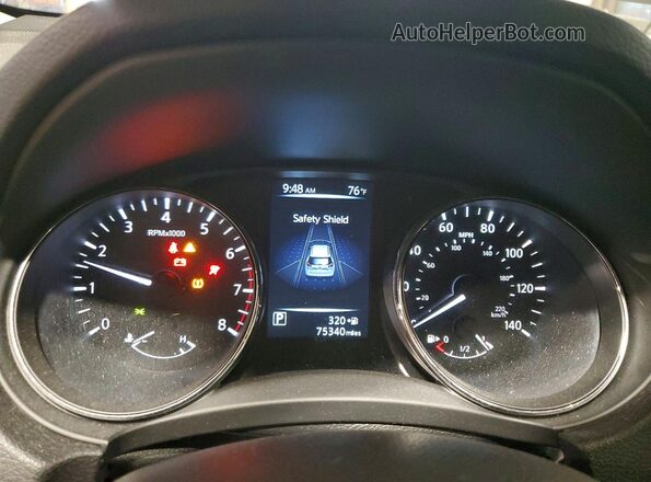 5N1AT2MVXHC856568 2017 NISSAN ROGUE Silver Սարքավորումների վահանակի տեսք