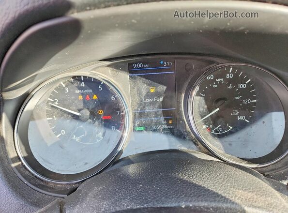 5N1AT2MVXJC837458 2018 NISSAN ROGUE Red ხელსაწყოთა პანელის ხედი
