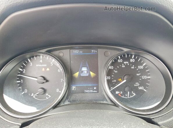 5N1AT2MVXKC718326 2019 NISSAN ROGUE Blue Instrument cluster view