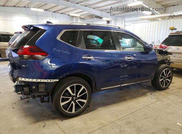 5N1AT2MVXLC705397 2020 NISSAN ROGUE Синий Задняя правая четверть