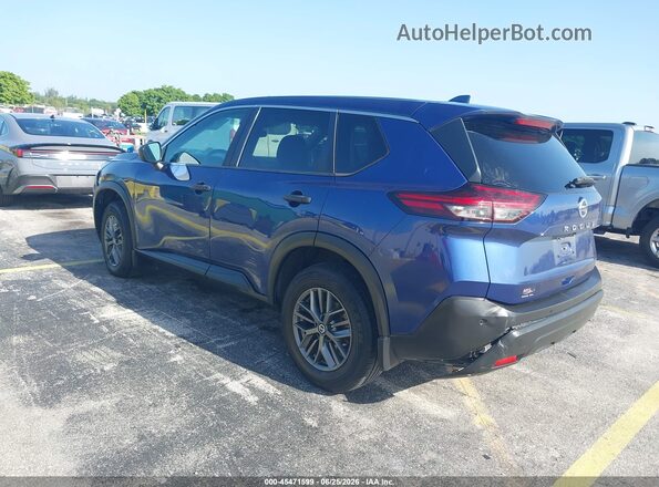 5N1AT3AAXMC739591 2021 NISSAN ROGUE Blue Հետևի ձախ