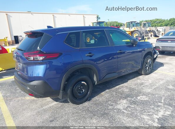 5N1AT3AAXMC739591 2021 NISSAN ROGUE Blue Հետևի աջ