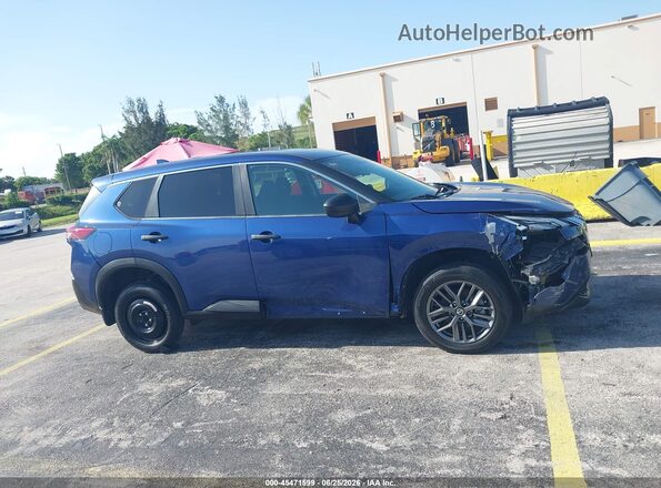 5N1AT3AAXMC739591 2021 NISSAN ROGUE Blue Սալոնի հետևի տեսք