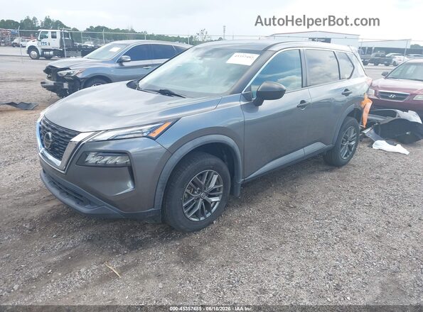 5N1AT3AAXMC771909 2021 NISSAN ROGUE Серый Передняя левая четверть