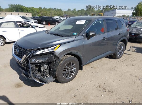 5N1AT3AB0MC690734 2021 NISSAN ROGUE Gray Передня ліва чверть