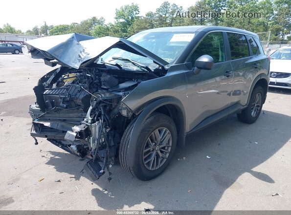 5N1AT3AB1MC835537 2021 NISSAN ROGUE Серый Передняя левая четверть