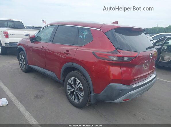 5N1AT3BA0MC747214 2021 NISSAN ROGUE Red Trasero izquierdo