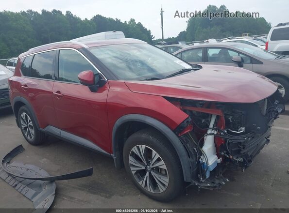 5N1AT3BA0MC747214 2021 NISSAN ROGUE Red Vista interior trasera