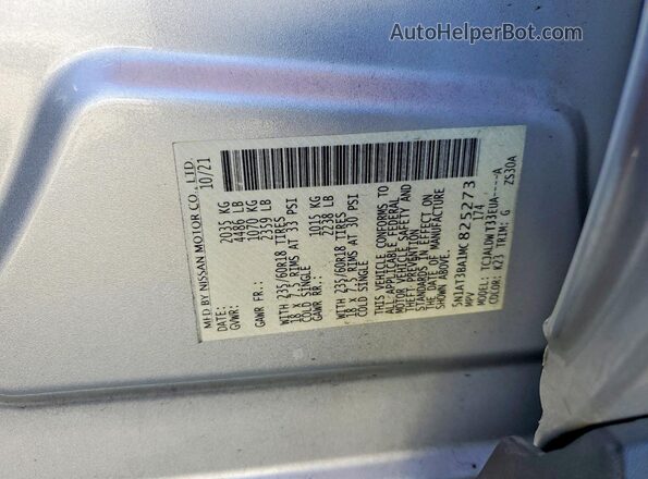 5N1AT3BA1MC825273 2021 NISSAN ROGUE Silver 