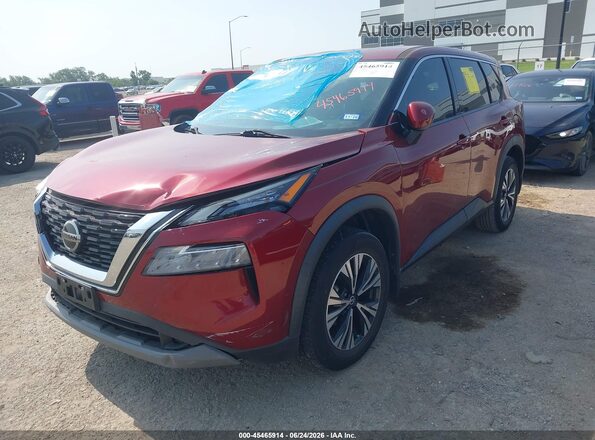 5N1AT3BA1MC840338 2021 NISSAN ROGUE Red Przód lewy