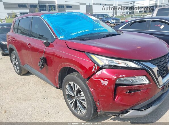 5N1AT3BA1MC840338 2021 NISSAN ROGUE Red Widok z przodu