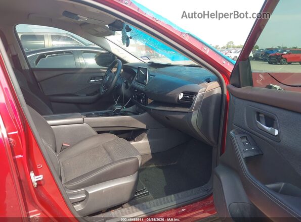 5N1AT3BA1MC840338 2021 NISSAN ROGUE Red Widok wnętrza z przodu