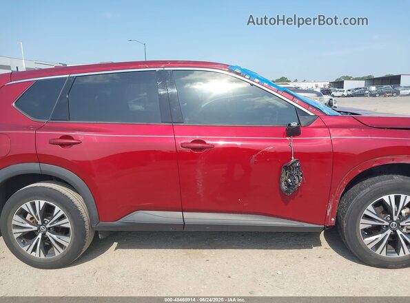 5N1AT3BA1MC840338 2021 NISSAN ROGUE Red Widok wnętrza z tyłu