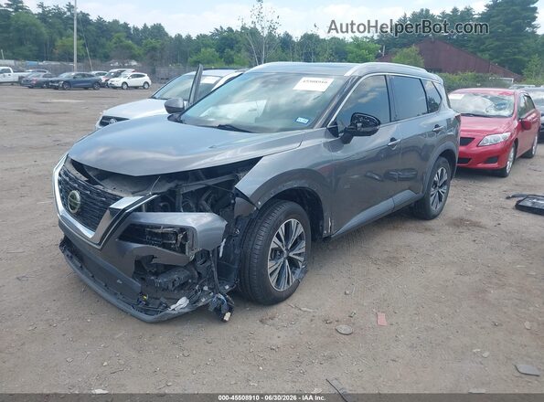 5N1AT3BA2MC700587 2021 NISSAN ROGUE Серый Передняя левая четверть