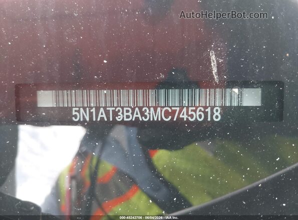 5N1AT3BA3MC745618 2021 NISSAN ROGUE Silver Շարժիչի բաժամունքի տեսք