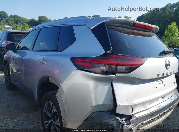 5N1AT3BA3MC821824 2021 NISSAN ROGUE Серебряный Задняя левая четверть