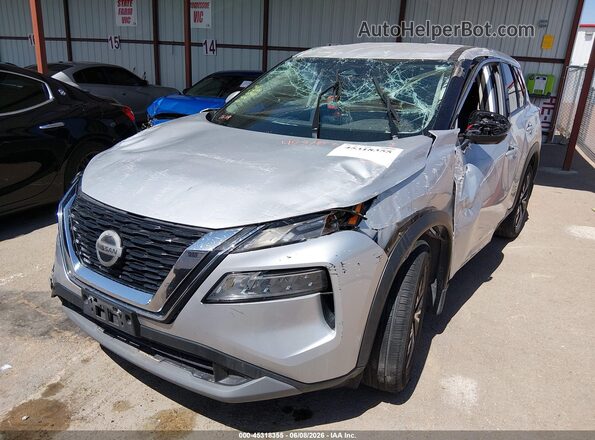 5N1AT3BA3MC836601 2021 NISSAN ROGUE Silver წინა მარცხენა ხედი სამი მეოთხედიდან