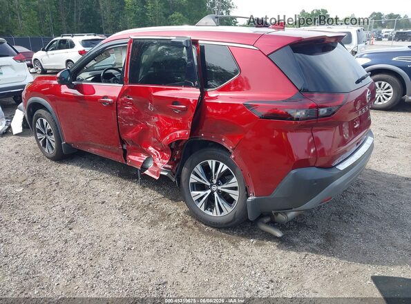 5N1AT3BA5MC807326 2021 NISSAN ROGUE Red Задня ліва чверть