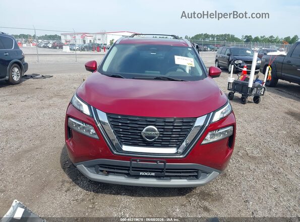 5N1AT3BA5MC807326 2021 NISSAN ROGUE Red Вид щитка приладів