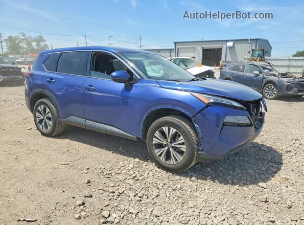 5N1AT3BA6MC718042 2021 NISSAN ROGUE Blue Front right