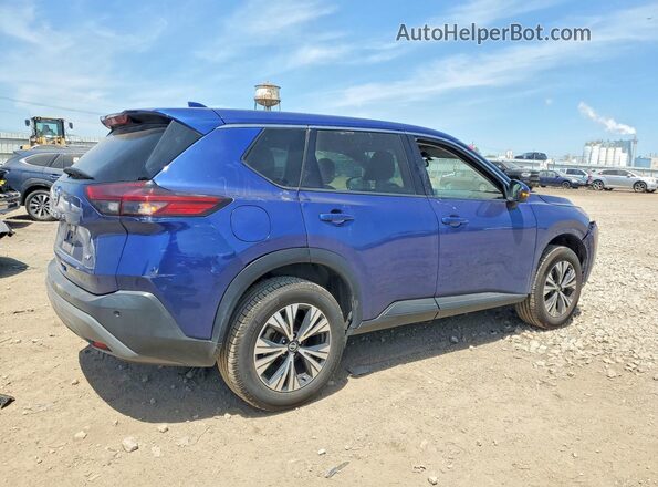 5N1AT3BA6MC718042 2021 NISSAN ROGUE Blue Rear right