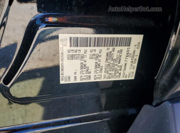 5N1AT3BA6MC776605 2021 NISSAN ROGUE Black Вид підкапотного простору