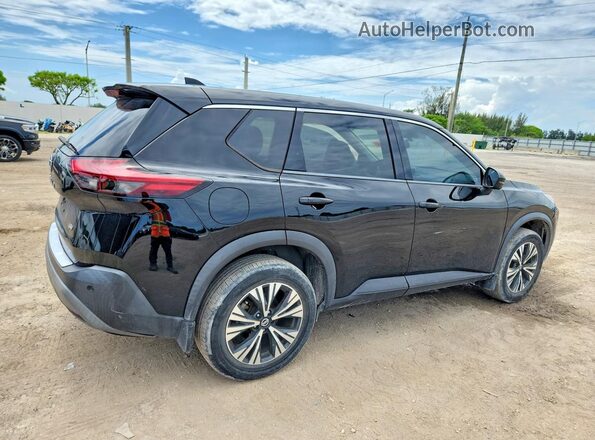 5N1AT3BA7MC681020 2021 NISSAN ROGUE Black უკანა მარჯვენა