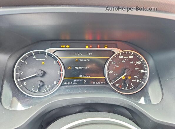 5N1AT3BA7MC681020 2021 NISSAN ROGUE Black ხელსაწყოთა პანელის ხედი