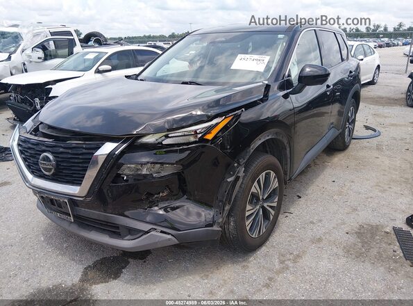 5N1AT3BA8MC719211 2021 NISSAN ROGUE Black წინა მარცხენა ხედი სამი მეოთხედიდან