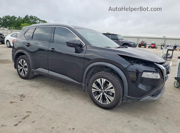 5N1AT3BA8MC741158 2021 NISSAN ROGUE Черный Передняя правая четверть