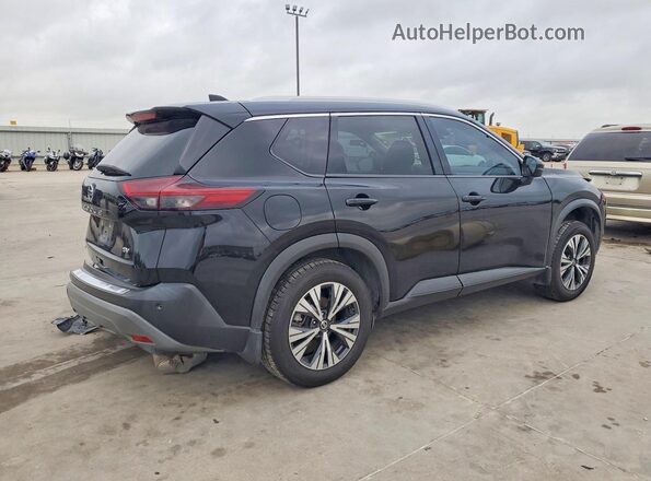 5N1AT3BA8MC741158 2021 NISSAN ROGUE Черный Задняя правая четверть