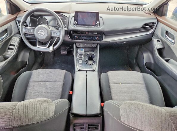 5N1AT3BA9MC718083 2021 NISSAN ROGUE Blue წინა პანელის ხედი