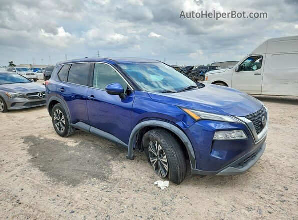5N1AT3BA9MC718083 2021 NISSAN ROGUE Blue წინა მარჯვენა