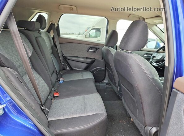 5N1AT3BA9MC718083 2021 NISSAN ROGUE Blue უკანა სავარძლების ხედი