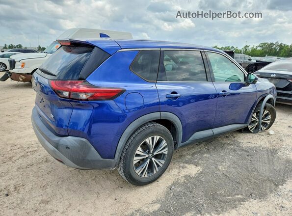 5N1AT3BA9MC718083 2021 NISSAN ROGUE Blue უკანა მარჯვენა
