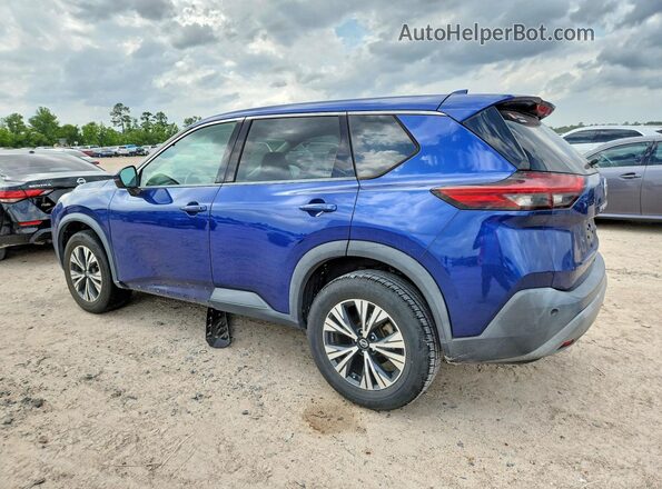 5N1AT3BA9MC718083 2021 NISSAN ROGUE Blue უკანა მარცხენა