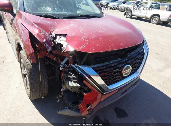 5N1AT3BAXMC820685 2021 NISSAN ROGUE Бордовый Вид спереди