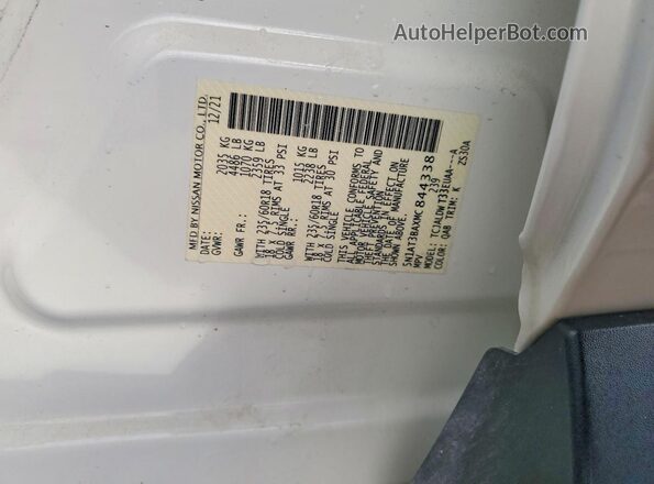 5N1AT3BAXMC844338 2021 NISSAN ROGUE White 