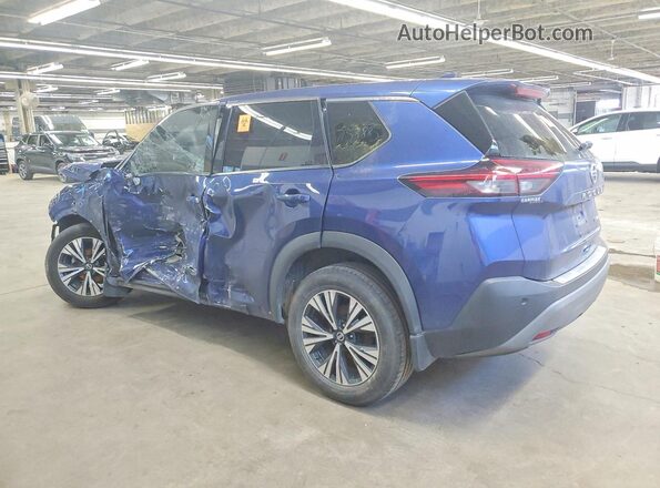 5N1AT3BB1MC712853 2021 NISSAN ROGUE Blue უკანა მარცხენა