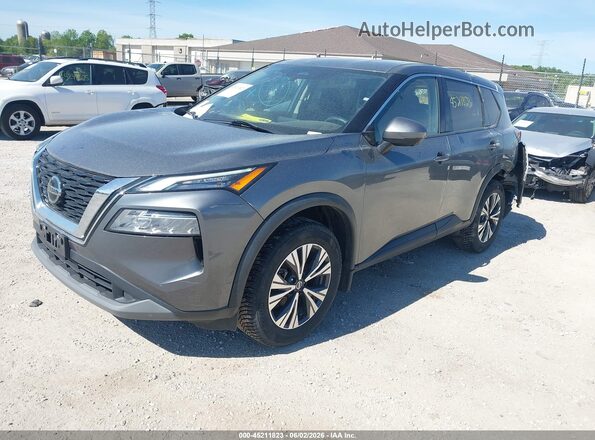 5N1AT3BB3MC693979 2021 NISSAN ROGUE Gray Vista tres cuartos delantera izquierda