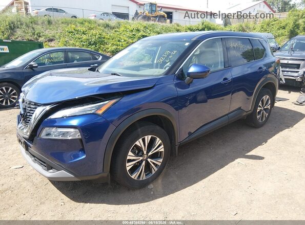 5N1AT3BB4MC831335 2021 NISSAN ROGUE Blue Przód lewy