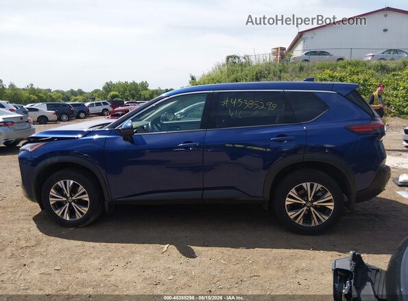5N1AT3BB4MC831335 2021 NISSAN ROGUE Blue Widok wnętrza 360 stopni